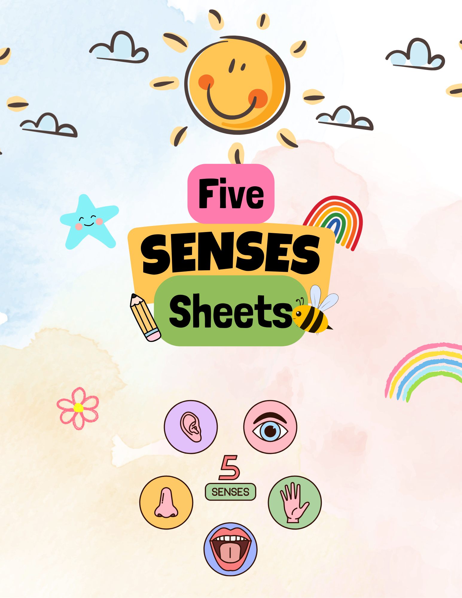 My Five Senses Printable Activity Sheets